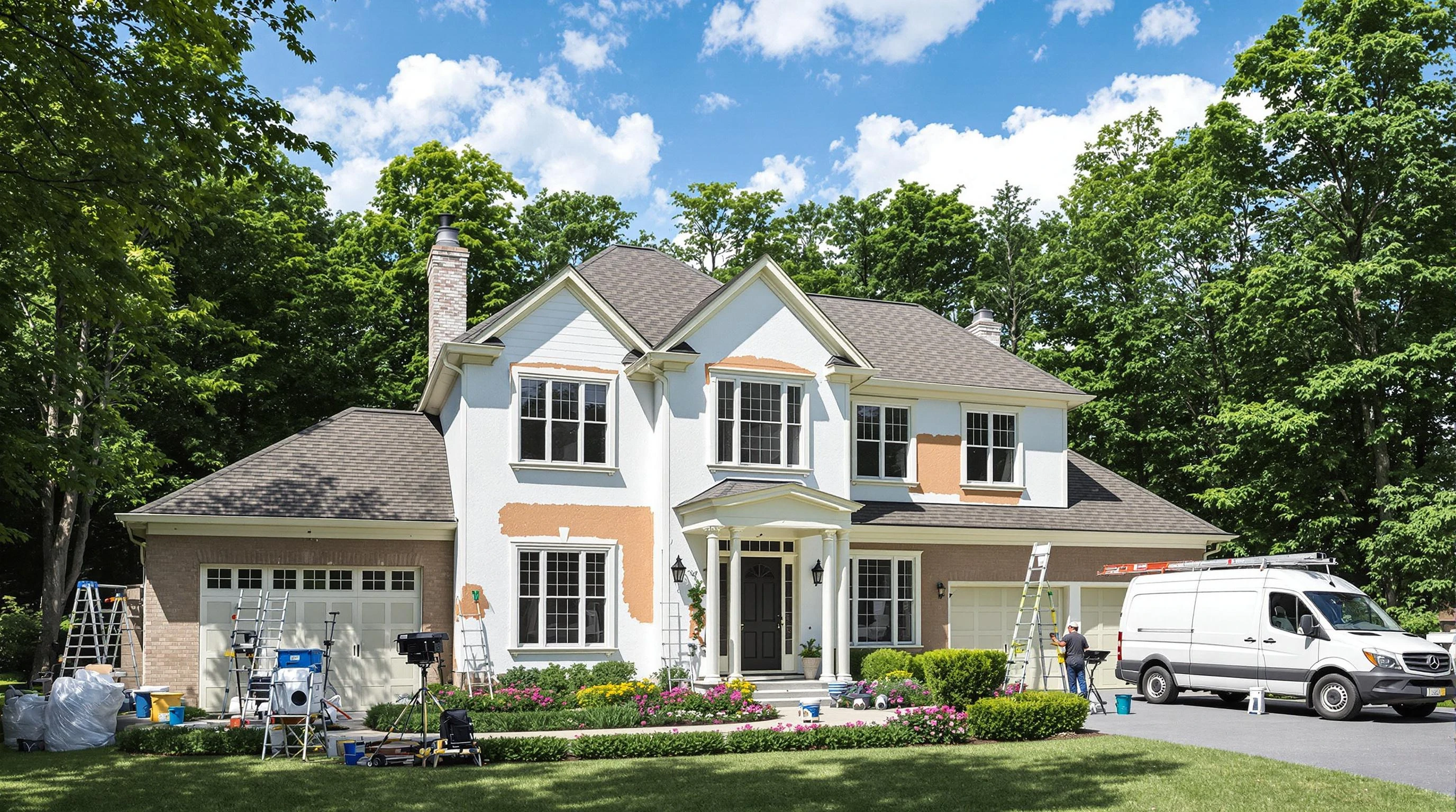 East Cleveland House Painters painting crew working in University Heights, OH